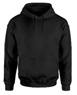 black hooded sweatshirt